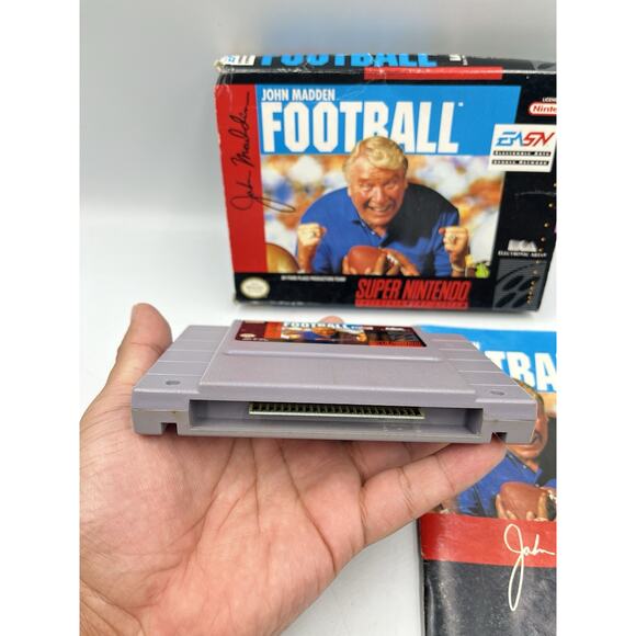 John Madden Football CIB Complete SNES Super Nintendo Authentic - Picture 8 of 16